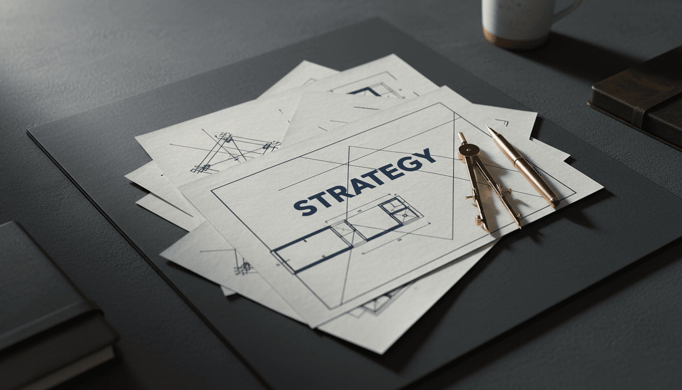 Architektur-Pläne und strategische Dokumente