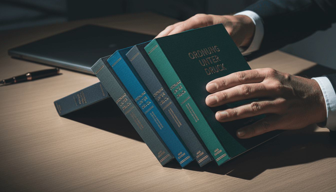 Ordnung unter Druck book series displayed professionally